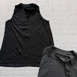 Like 🆕 Banana Republic mockneck and tie detail sleeveless top